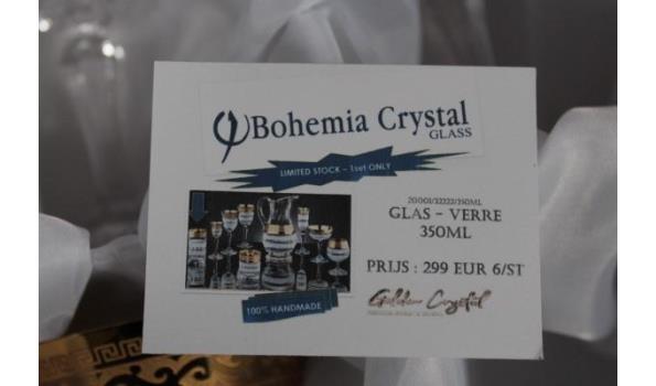 Set bestaande uit 5 Bohemian Crystal sierglazen